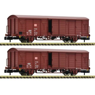 Fleischmann 826213 - Spur N DB-AG 2-tlg. Set: Gedeckte Güterwagen Ep.V   !!! NEU IN AKTION AB KW10/2024 !!!