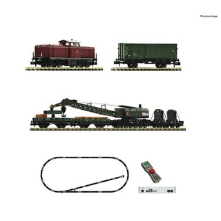 Fleischmann 931899 - Spur N DB z21 start Digitalset: Diesellokomotive BR 212 mit Bauzug Ep.VI
