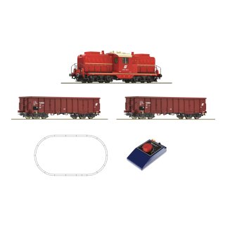 ROCO 51334 - Spur H0 ÖBB Analog Start Set: Diesellokomotive 2045.019-3 mit Güterzug Ep.IV   *UPR*   *sperrig*