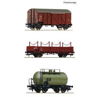 ROCO 76018 - Spur H0 CSD 3-tlg. Set: Güterzug Ep.III