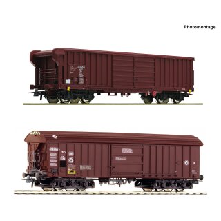 ROCO 76020 - Spur H0 SBB 2-tlg. Set: Güterwagen Ep.IV/Ep.V