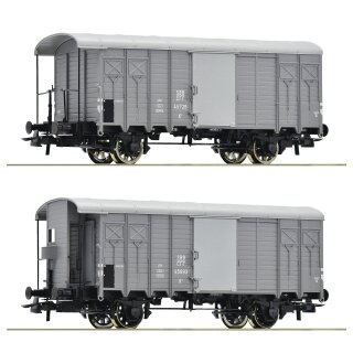 ROCO 76646 - Spur H0 SBB 2-tlg. Set: Gedeckte Güterwagen Ep.II/Ep.III