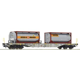 ROCO 77340 - Spur H0 AAE Containertragwagen + Bertschi Tankcontainer Ep.VI   *UPR*Teillieferung*