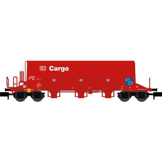 NME 202606 - Spur N DB Cargo Kies- und Schotterwagen Facns 133 "Spitzke AG", verkehrsrot, DB Cargo Ep.6  3180 694 8 713-6  mit Schottereinsatz