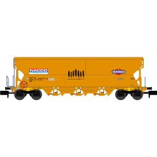 NME 211620 - Spur N NACCO Getreidewagen Tagnpps 101m³ "VERONESI", orange, NACCO, 1. Betr.nr. Ep.6  0764 209-7