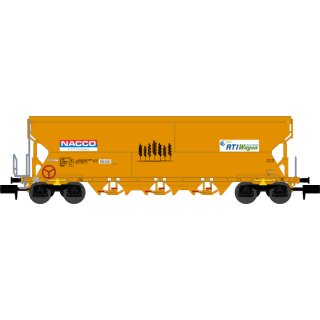 NME 211630 - Spur N NACCO Getreidewagen Tagnpps 101m³ "RTI Wagon", orange, NACCO, 1. Betr.nr. Ep.6  0764 104-0  0