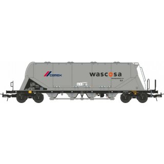 NME 503724 - Spur H0 WASCOSA Zementsilowagen Uacns "Wascosa-cemex", silber Ep.6  3780 9326 060-2  geänderte Wagennr.