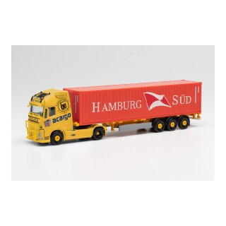 Herpa 313803 - 1:87 Volvo FH Gl. XL Container-Sattelzug „acargo / Hamburg Süd“