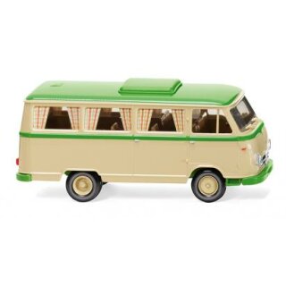 Wiking 27044 - 1:87 Borgward Campingbus B611 elfenbeinbeige/gelbgrün