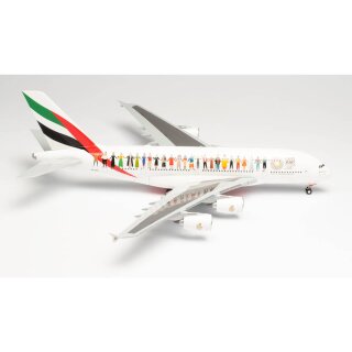 Herpa 571692 - 1:200 Emirates Airbus A380 “Year of Tolerance“ – A6-EVB