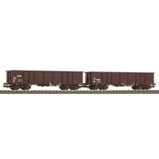 Piko 58237 - Spur H0 2er Set Offene Güterwagen Eaos RCW VI mit Sandladung   *VKL2*