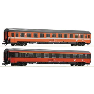 ROCO 74045 - Spur H0 ÖBB EC-Wagen 2er-Set Ep.IV   !!! NEU IN AKTION AB KW31/2024 !!!