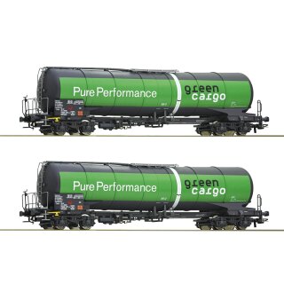 ROCO 76026 - Spur H0 SJ 2er Set Kesselwag.Green Cargo Ep.VI   !!! NEU IN AKTION AB KW36/2024 !!!