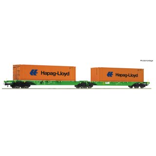 ROCO 77370 - Spur H0 SETG Doppeltragw. SETG + Container E6   *24*