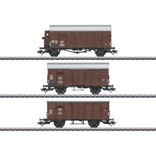 Märklin 046398 - Spur H0 Spur H0 ÖBB gedeckte Güterwagen zweiachsig Oppeln, Kassel, G10 Ep.III  3er-Set   *VKL2*