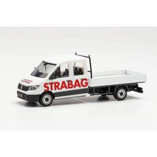 Herpa 096720 - 1:87 VW Crafter Doppelkabine Pritsche „STRABAG“ (A)   * vor Auslieferung schon wieder aus *