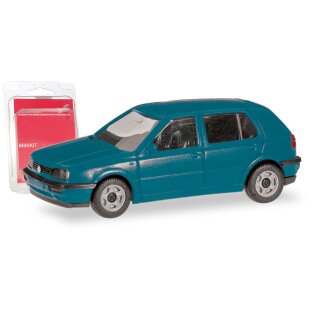 Herpa 012355-009 - 1:87 Herpa MiniKit: VW Golf III 4-türig, blautürkis