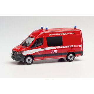 Herpa 096881 - 1:87 Mercedes-Benz Sprinter `18 Halbbus „Feuerwehr Frankfurt/Rettungshundestaffel