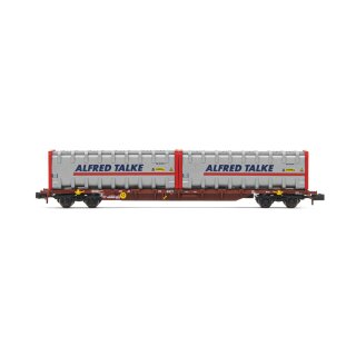 Arnold HN6590 - Spur N FS, 4-axle containerwagon Sgnss, brown, with 2 x 30 bulk container "ALFRED TALKE", period VI