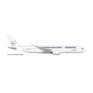 Herpa 572460 - 1:200 Lufthansa Airbus A350-900 “CleanTechFlyer” – D-AIVD
