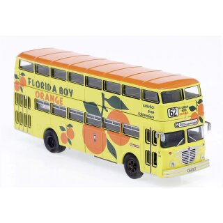 Brekina 61262 - 1:87 Büssing D2U Doppeldecker Pop-Bus 1960, BVG - Florida Boy Orange,