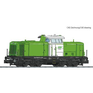 Fleischmann 721213 - Spur N SETG Diesellok V100, grün/weiß Ep.VI *FJNH23*VBR*
