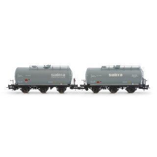 Electrotren HE6051 - Spur H0 RENFE, 2tlg. Set 3achs. Tankwagen Savesa, Ep.IV