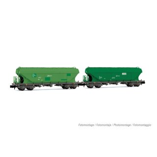 Arnold HN6624 - Spur N RENFE, 2tlg. Set Silowagen grün, Ep. V