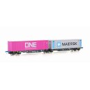 Mehano 90661 - Spur H0 Containerwagen Sggmrss90 PKP...
