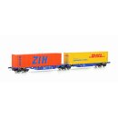 Mehano 90663 - Spur H0 Containerwagen Sggmrss90 CBR, Ep.VI, DHL/ZIH