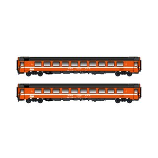 Hobbytrain 25501 - Spur N 2er Set Personenwagen Bpm, 2.Kl. (UIC Z1) SBB, Ep.IV-V, oran (H25501)