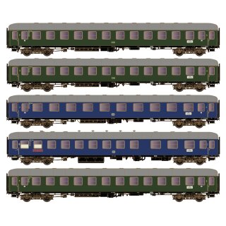 Hobbytrain 43032 - Spur H0 5tlg Wagen-Set D83 3xC4ümg+B4ümg+BR4ümg DB, Ep.III (H43032)