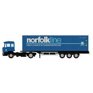 Lemke Minis 4067 - Spur N MAN F90 Container-Sattelzug Norfolkline (LC4067)