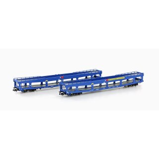 MF Train 33301 - Spur N 2er Set Autotransportwagen DDm 916 EETC, Ep.VI, blau (MF33301)