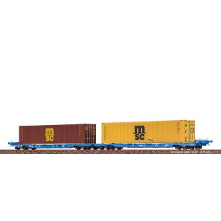 Brawa 48108 - Spur H0 Containerwagen mit Drehgestellen Sffggmrrss AAE, Epoche VI, VTG