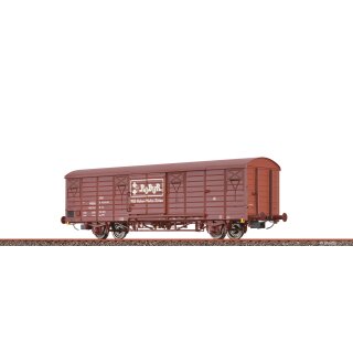 Brawa 49932 - Spur H0 Gedeckter Güterwagen Gbs [1500] DR, Epoche IV, Robur