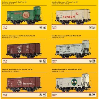 Brawa 50871 - Spur H0 Set (6er) Güterwagen G10 OSTALGIE, DC