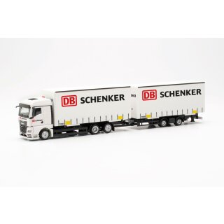 Herpa 316040 - 1:87 MAN TGX GM Volumen-Wechselplanen-Hängerzug „DB Schenker“