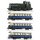 ROCO 72904+74192 - Spur H0 ÖBB vierteiliger Regionalzug mit Diesellok 2067.07 tannengrün Adler und drei blau/beigen Spanten-Zweichachsern Ep.III/IV optimiertes Erstserien-Fahrwerk mit FIXEM ersten Radsatz MIT Haftreifen, Plux-Schnittstelle