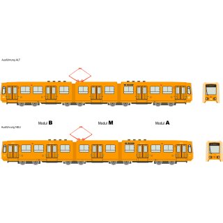 Halling TW6-BKK-M - Spur H0 Budapest BKK 1600 exTW6000, gelb, mit Antrieb