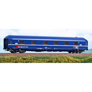 ACME 52380 - Spur H0 Schlafwagen Bauart WLABmh 174 in blauer TEN-Lackierung der SBB mit Drehgestellen München-Kassel, Epoche IV/V   *Symbolpreis*