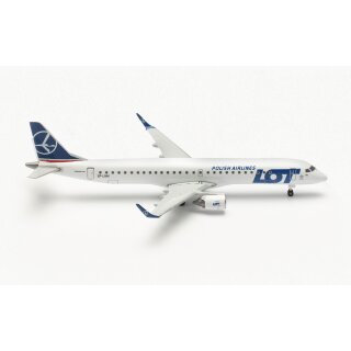 Herpa 536325-001 - 1:500 LOT Polish Airlines Embraer E195 – SP-LNM