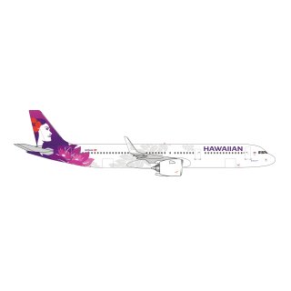 Herpa 537049 - 1:500 Hawaiian Airlines Airbus A321neo – N215HA "Uhiuhi"