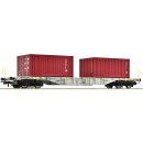 ROCO 77345 - Spur H0 AAE Cont.Tragw. AAE+Container E6 *W23*
