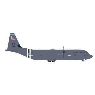 Herpa 537452 - 1:500 U.S. Air Force Lockheed Martin C-130J-30 Super Hercules – 37th Airlift Squadron, Ramstein Air Base