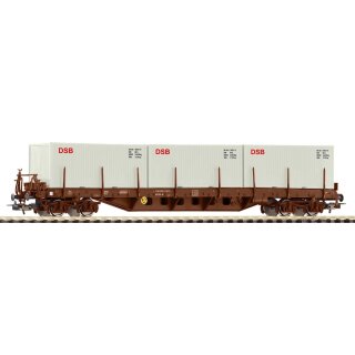 Piko 24527 - Spur H0 Containertragwg. Rs DSB  IV, beladen mit 3 Containern DSB    *VKL2*