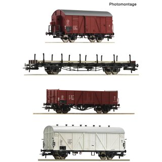 ROCO 6600101 - Spur H0 PKP 4er Set Güterzug PKP Ep.IV   *FNH24*