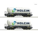 ROCO 6600051 - Spur H0 HOLCIM 2er Set Silowag. Holcim...