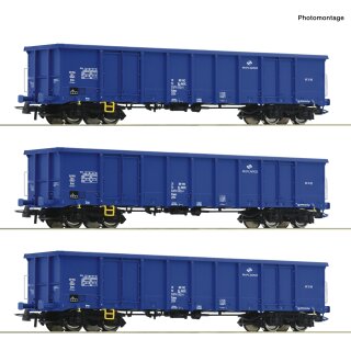 ROCO 6600100 - Spur H0 PKP 3er Set off.Güterwag. Eanos PK Ep.VI   *FNH24*