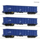 ROCO 6600100 - Spur H0 PKP 3er Set off.Güterwag....